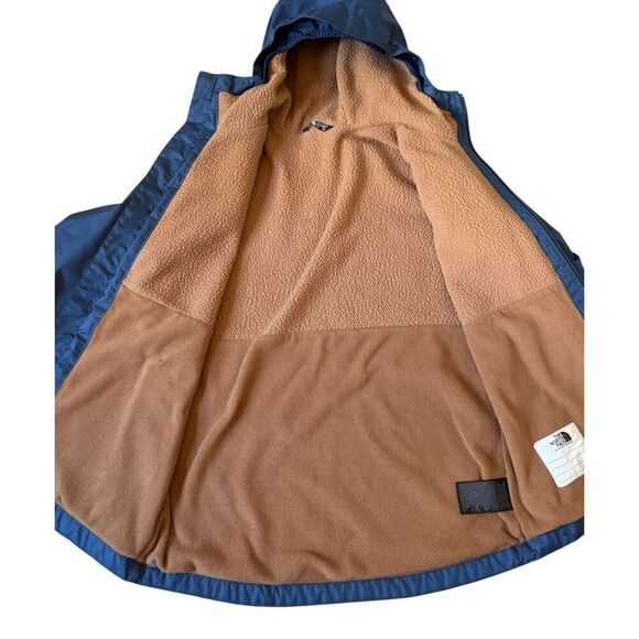 The North Face Jacket Boys XL Hooded Fleece Lined Navy Blue - Picture 5 of 11
